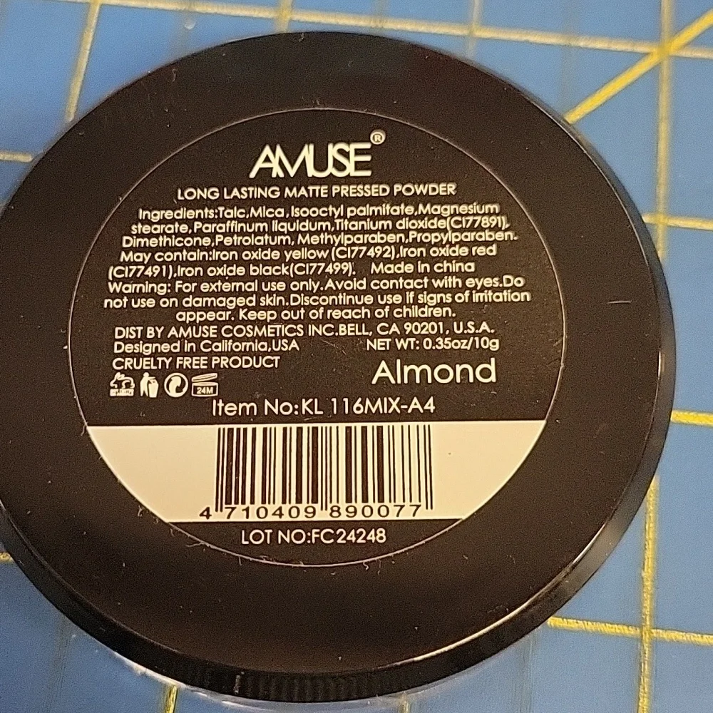 Amuse Long Lasting Matte Pressed Powder 10g New Sealed Compact Almond